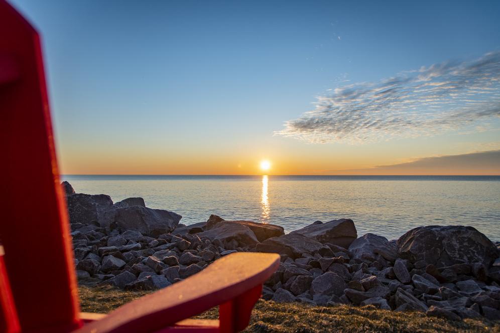 A look at the sunrise over Lake Michigan.